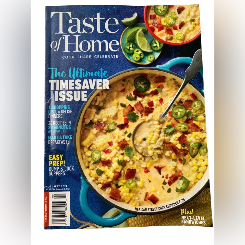 TASTE of HOME Magazine Issue AUG/SEPT 2021 Quick & Easy Weeknight Dinners